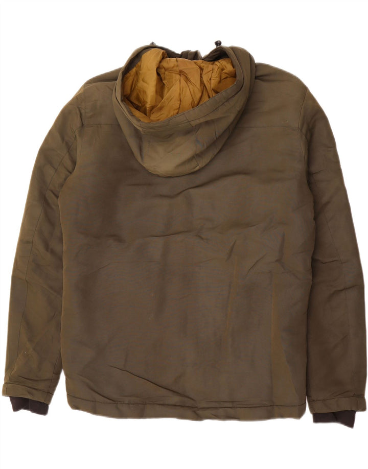 JACK & JONES Herre hættejakke UK 38 Medium Khaki Polyester
