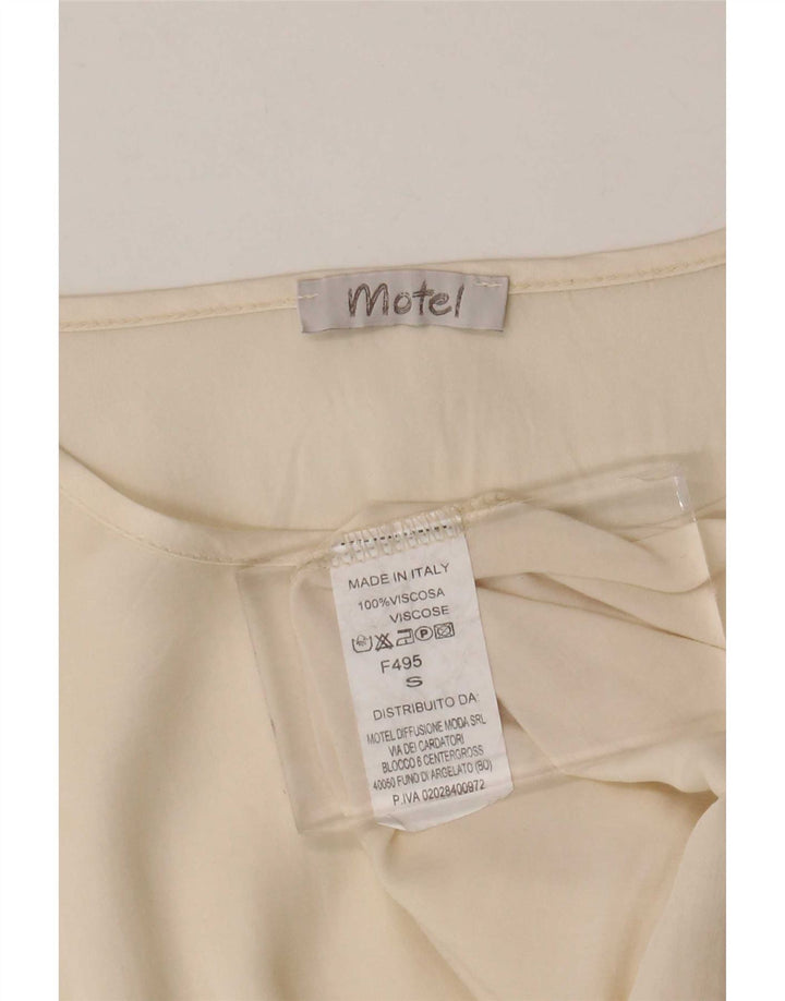 Motel Damevest Top UK 10 Small Beige Viscose