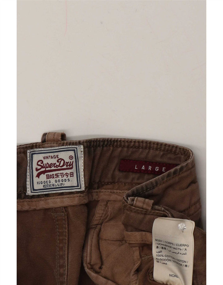 Superdry Herre Cargo Shorts Large W36 Brun Camouflage Bomuld