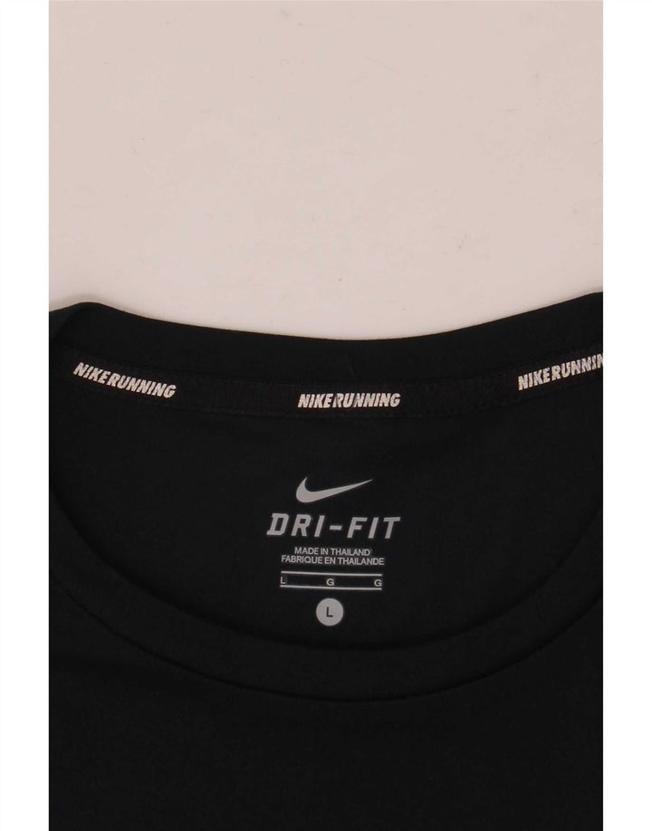 Nike Dri Fit T-shirt top til mænd, stor marineblå farveblok