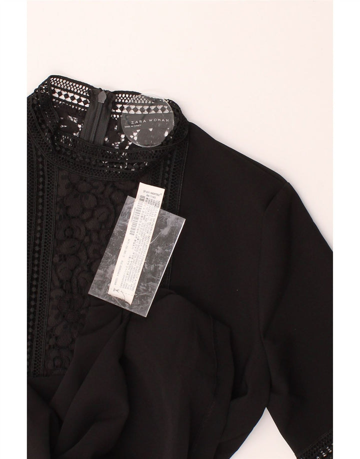 ZARA Womens A-Line Dress UK 10 Small Black Polyester Vintage Zara and Second-Hand Zara from Messina Hembry 