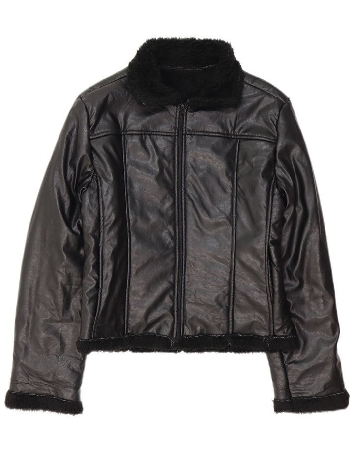 REDS Dame Shearling Jacket UK 12 Medium Black