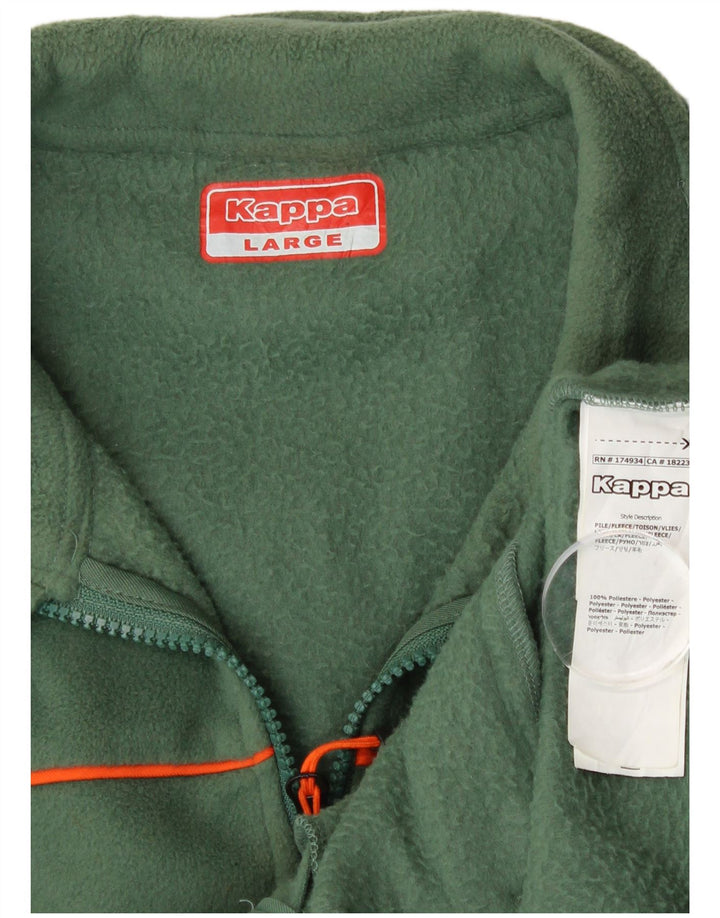 Kappa Herre Fleecejakke UK 40 Stor Grøn Polyester
