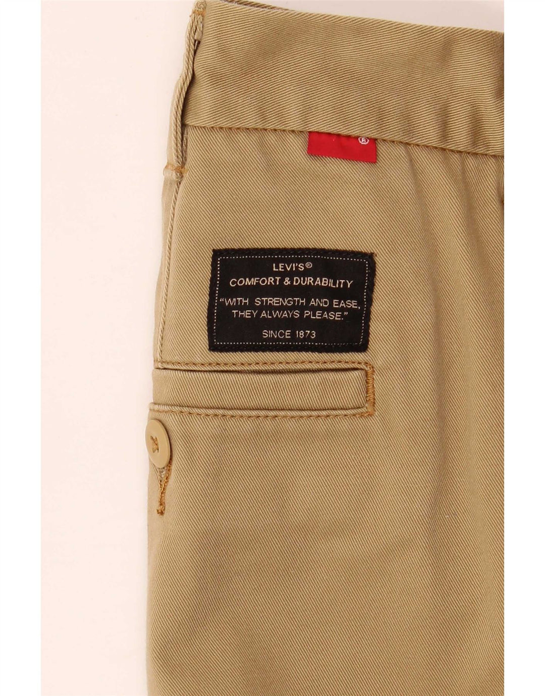 Levi's Straight Chino Bukser til mænd W34 L29 Beige Bomuld