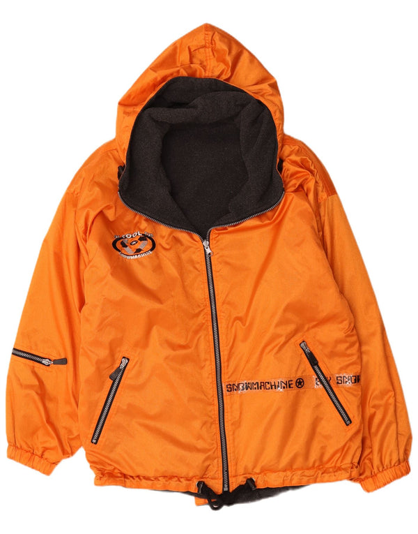Vintage Vendbar Skijakke med Hætte til drenge 15-16 år Orange Nylon