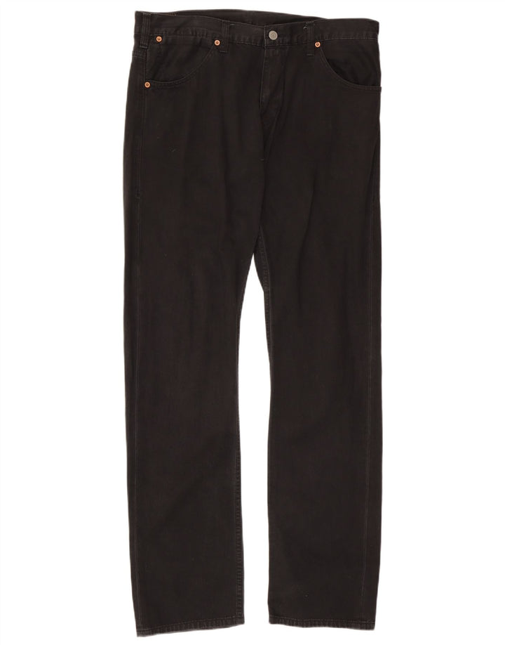 Levi's Herre 504 lige jeans W33 L32 sort bomuld