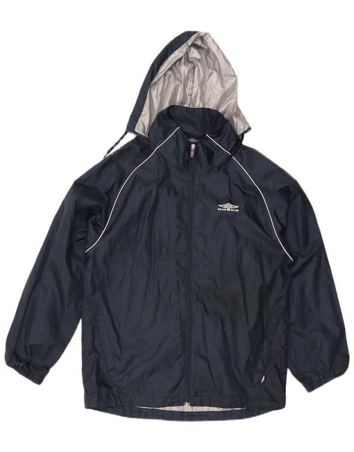 Umbro Regnjakke med hætte til mænd UK 36 Small Navy Blue Polyester