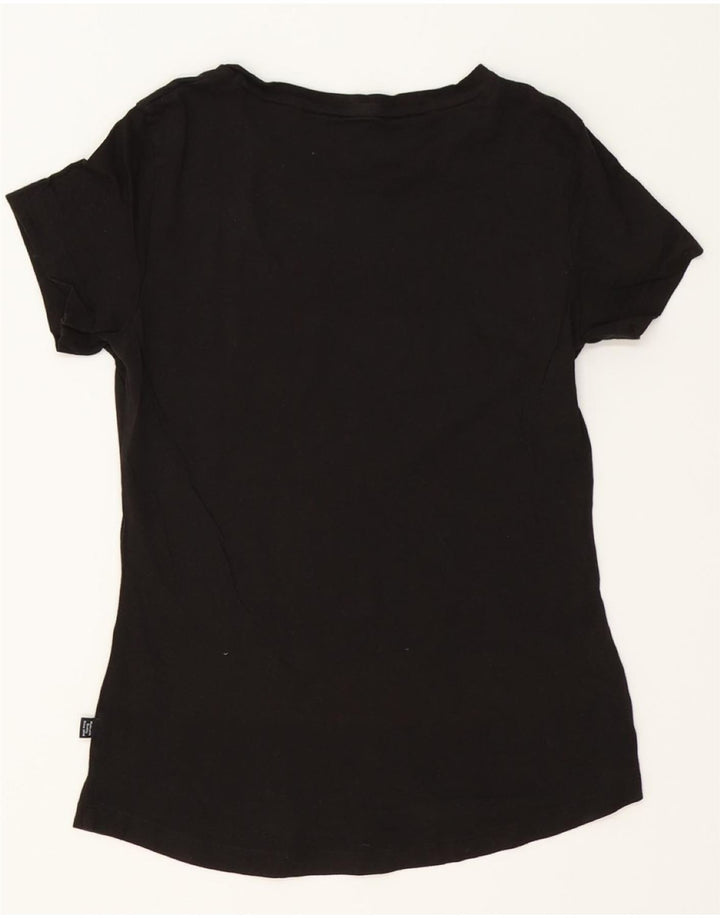 PUMA Womens Graphic T-Shirt Top UK 12 Medium Black Vintage Puma and Second-Hand Puma from Messina Hembry 