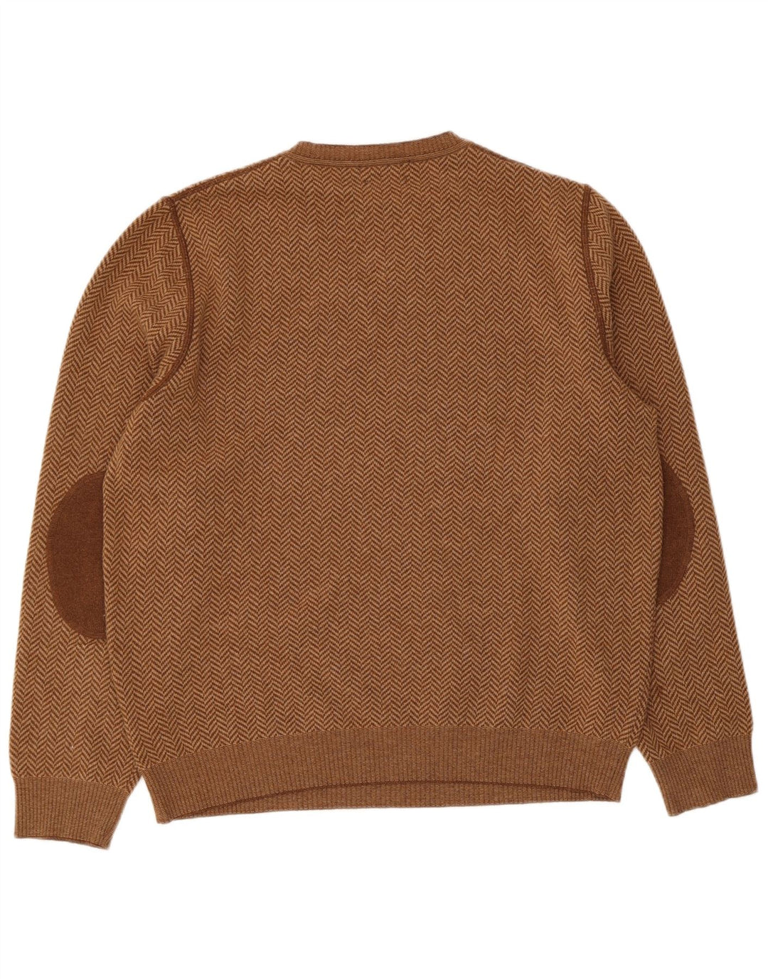 Massimo Dutti Herre V-hals sweater Stor brun sildebensuld