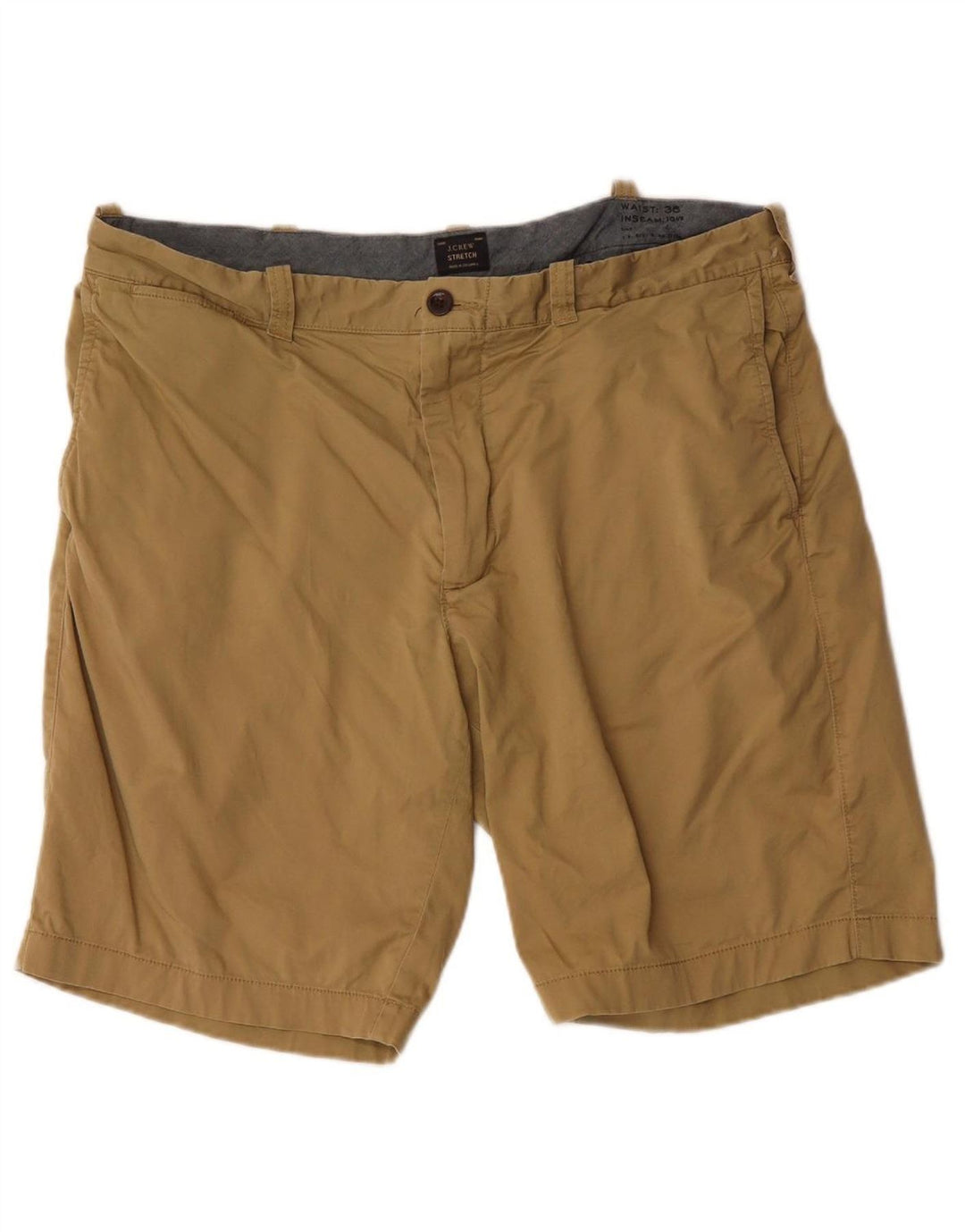 J. CREW Mens Chino Shorts W36 Large Beige Cotton