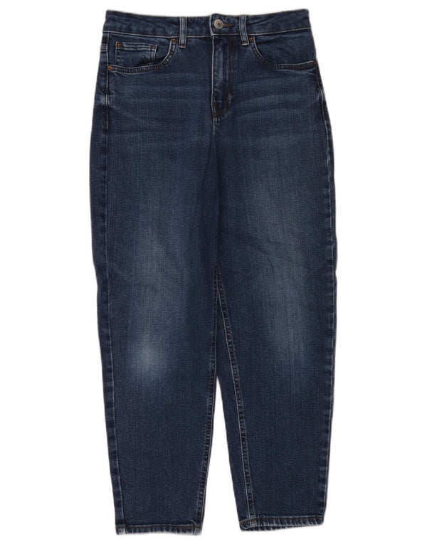 Marks & Spencer Dame Mom Højtaljede tilspidsede jeans UK 8 Small W28 L26 Blå