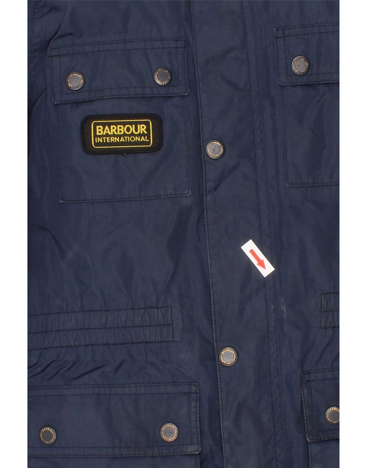 Barbour Boys Utility Jacket 10-11 År Stor Blå Polyamid
