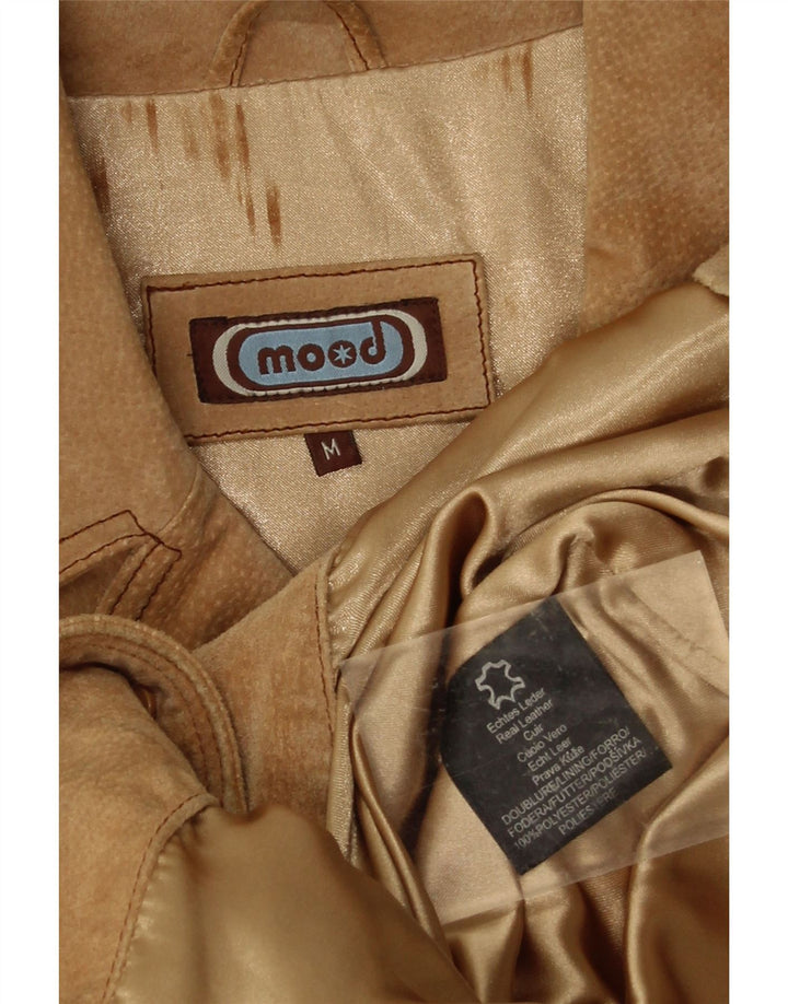 Vintage dame ruskindsjakke UK 38 Medium Beige Læder