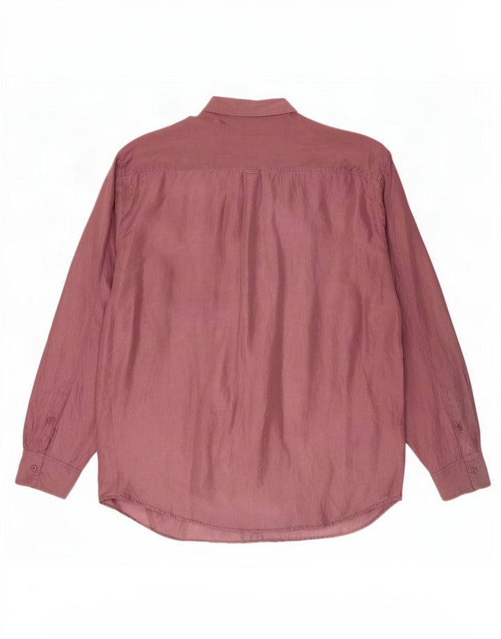 Vintage herreskjorte Medium Burgundy Silke