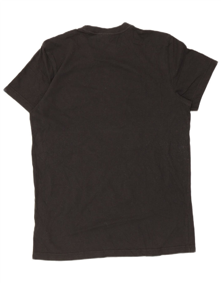 Adidas Tre Stripes Grafisk T-Shirt Top Stor Sort Bomuld