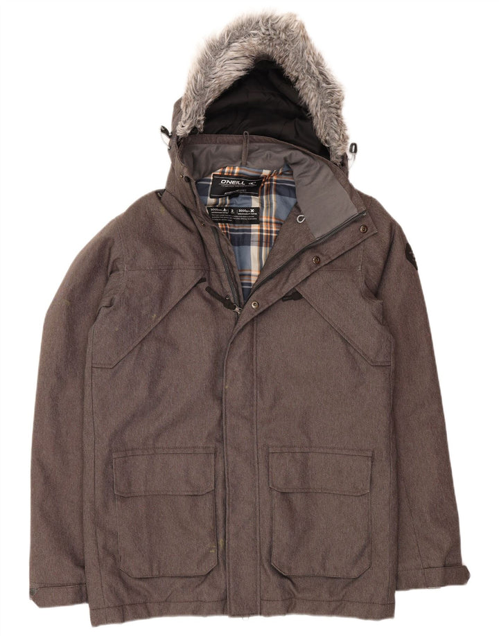 O'Neill Herre Hooded Windbreaker Jacket UK 36 Small Grey Polyester