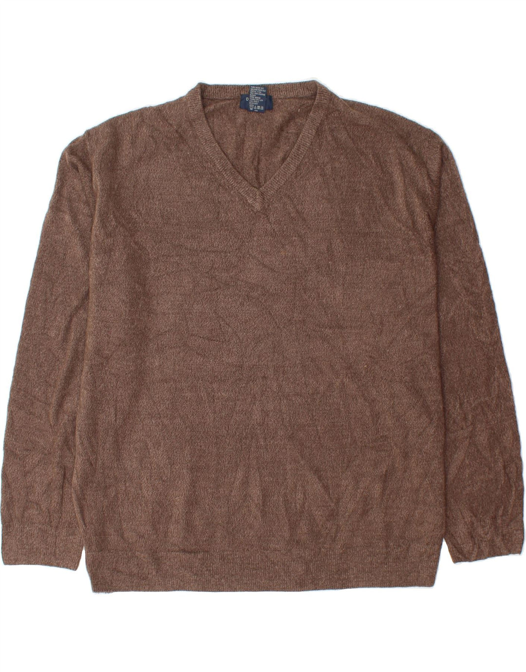 DOCKERS Mens V-Neck Jumper Sweater 2XL Brown Acrylic Vintage Dockers and Second-Hand Dockers from Messina Hembry 