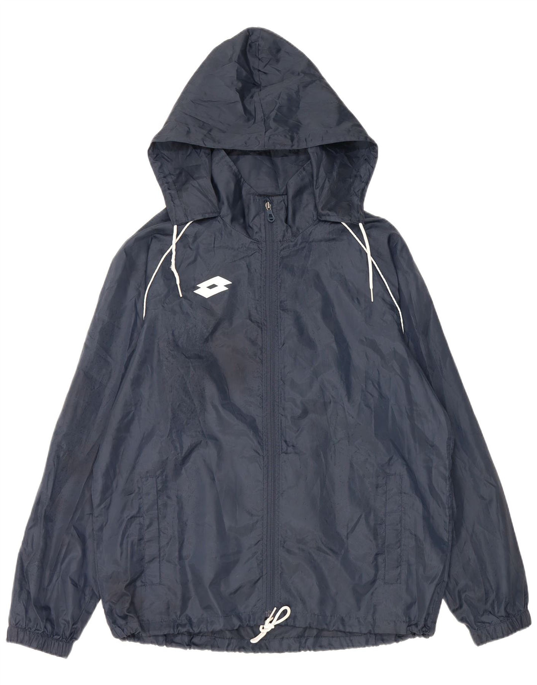 Lotto Regnjakke med hætte til mænd UK 40 Large Navy Blue Polyester