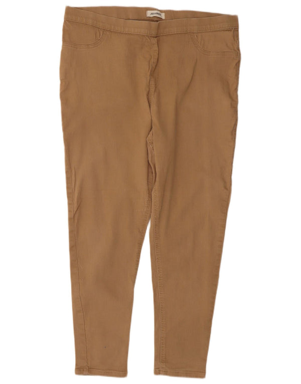 Marks & Spencer Dame Crop Jegging Jeans UK 18 XL W36 L25 Beige Bomuld