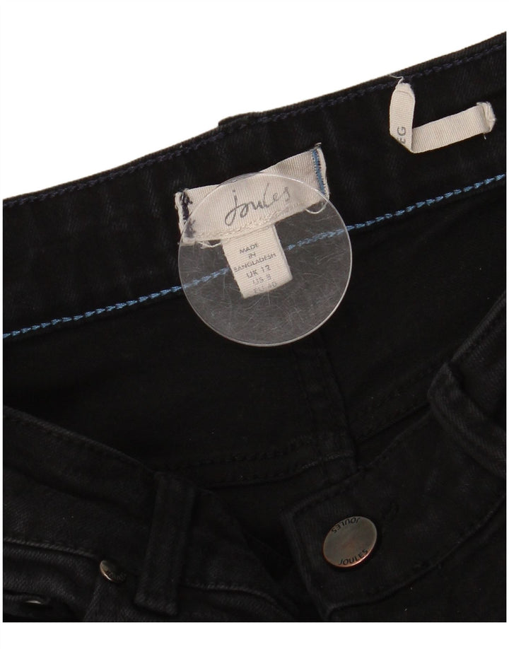JOULES Womens Slim Jeans UK 12 Medium W30 L25 Black Cotton