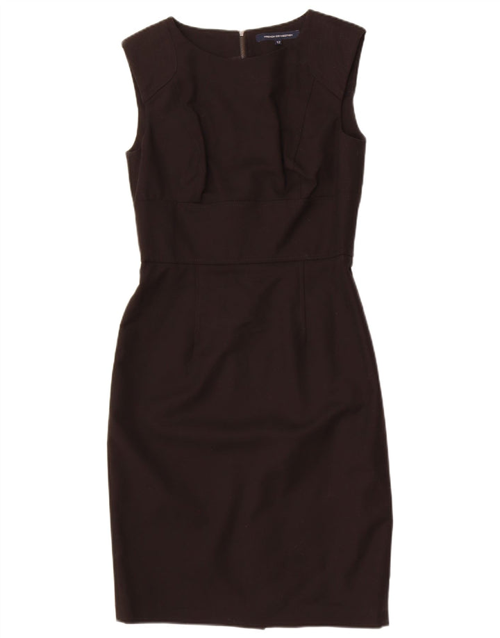 French Connection Kvinders Ærmeløs Skede Kjole UK 12 Medium Sort Bomuld