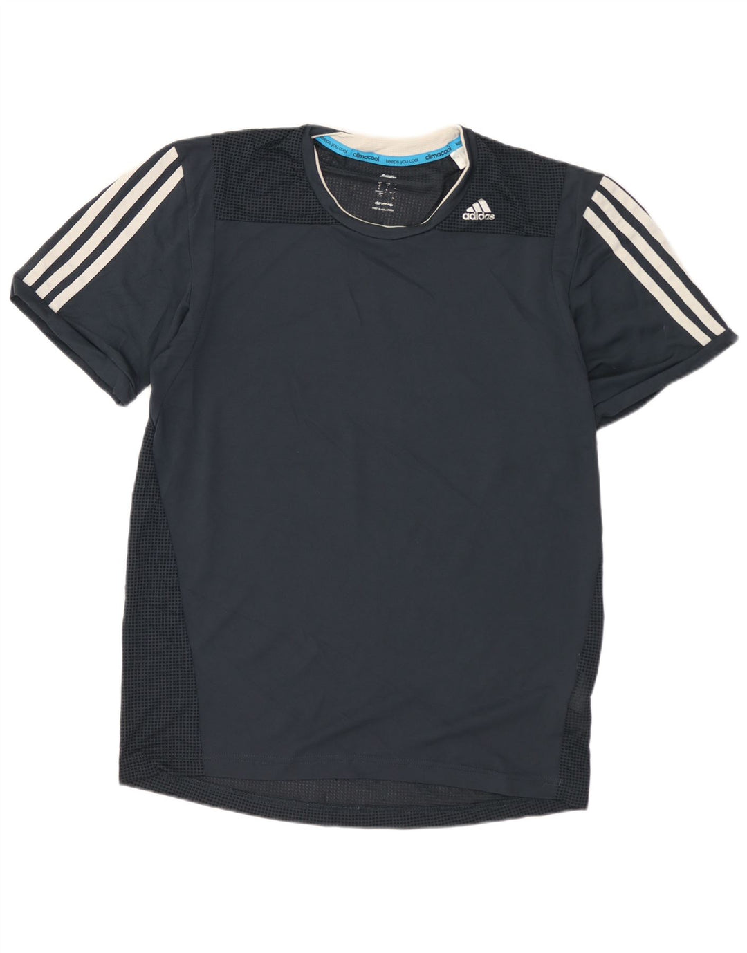 Adidas Herre Climacool T-Shirt Top Small Navy Blue Polyester