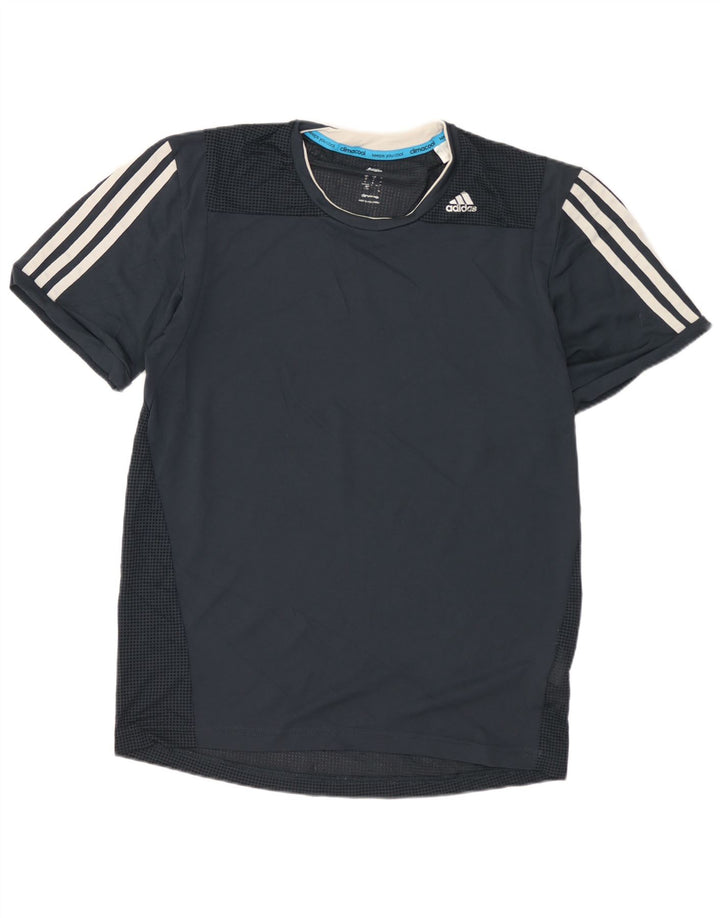 Adidas Herre Climacool T-Shirt Top Small Navy Blue Polyester