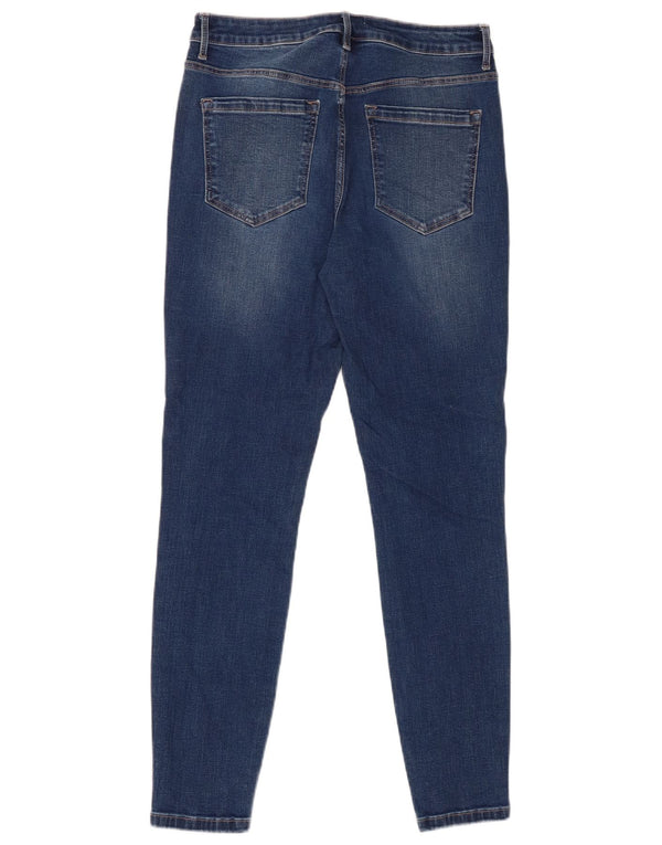 Jack Wills Dame Aimie Mid Rise Skinny Jeans W30 L28 Blå Bomuld