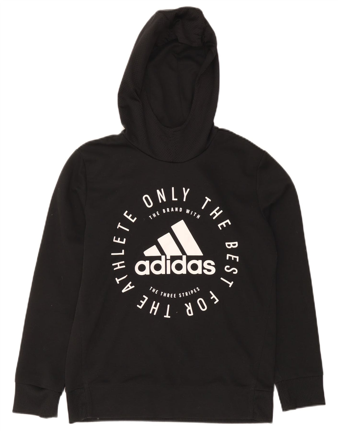 Adidas Grafisk hættetrøje til drenge 13-14 år Sort polyester