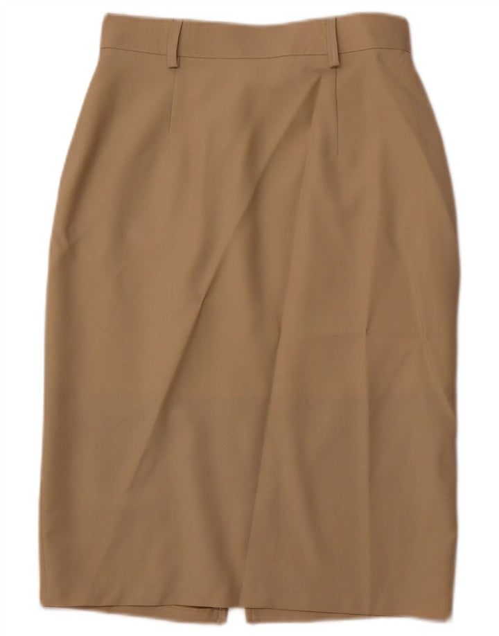VINTAGE Pencil Nederdel til kvinder IT 44 Medium W28 Brun Uld