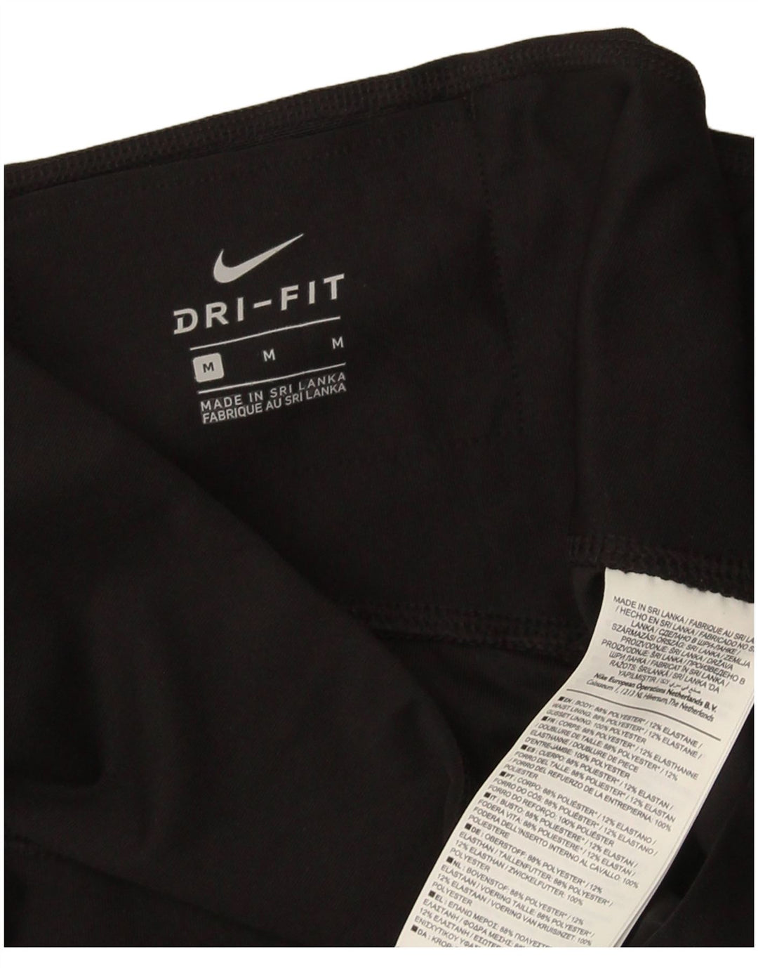 Nike Dame Dri Fit Capri Leggings UK 14 Medium Sort Polyester