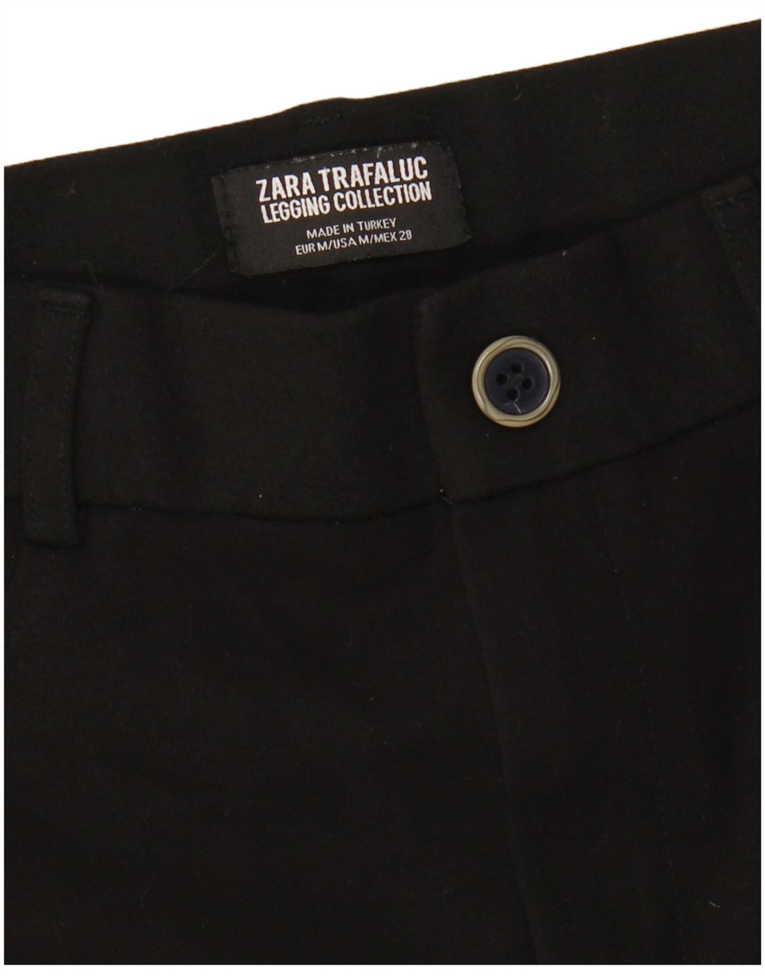 ZARA Womens Legging Cropped Trousers Medium W28 L25 Black
