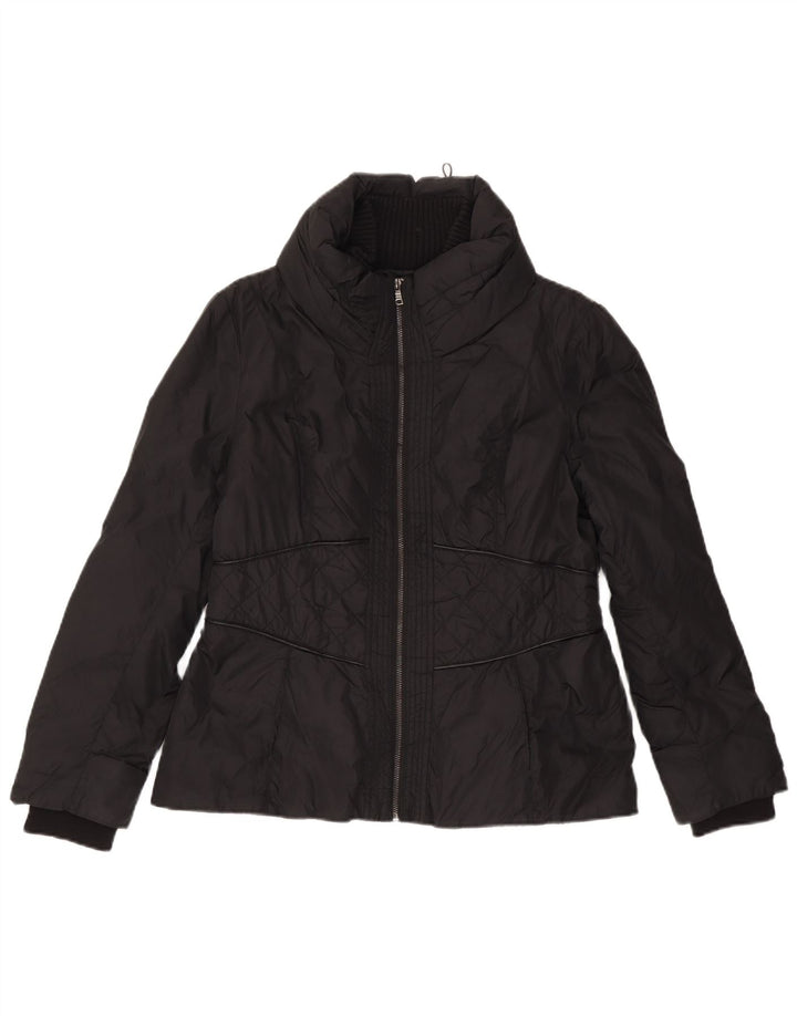 Zara Quiltet jakke til kvinder UK 18 XL Sort Polyester
