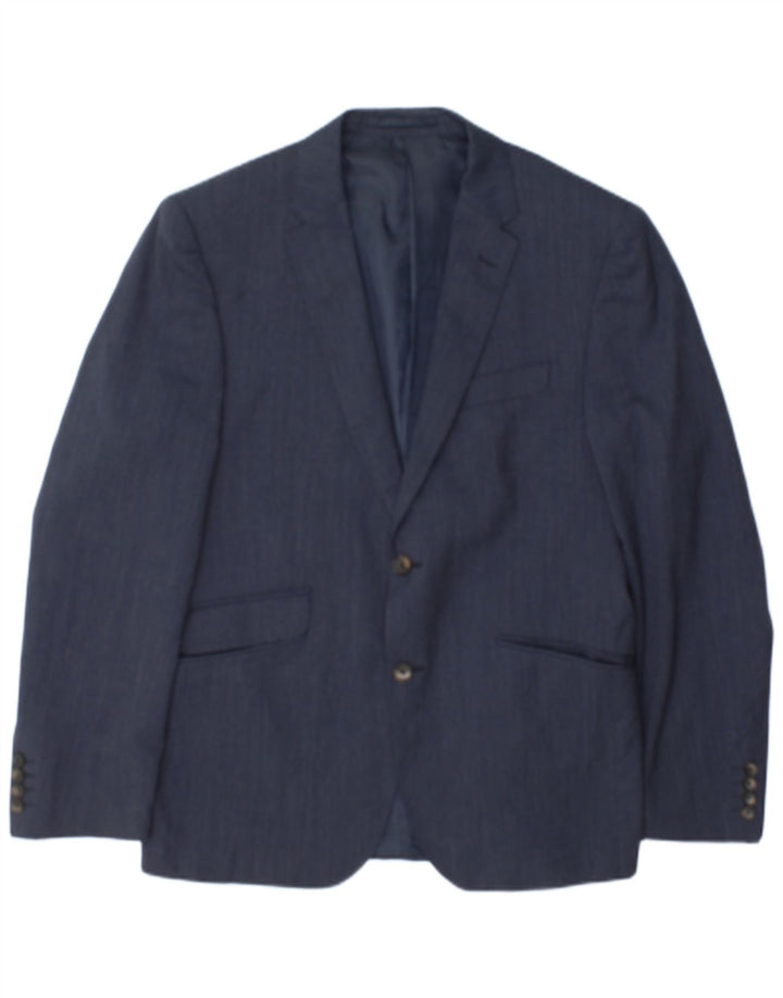 Marks & Spencer Herre Skræddersyet Fit Blazer Jacket UK 40 Medium Navy Blue