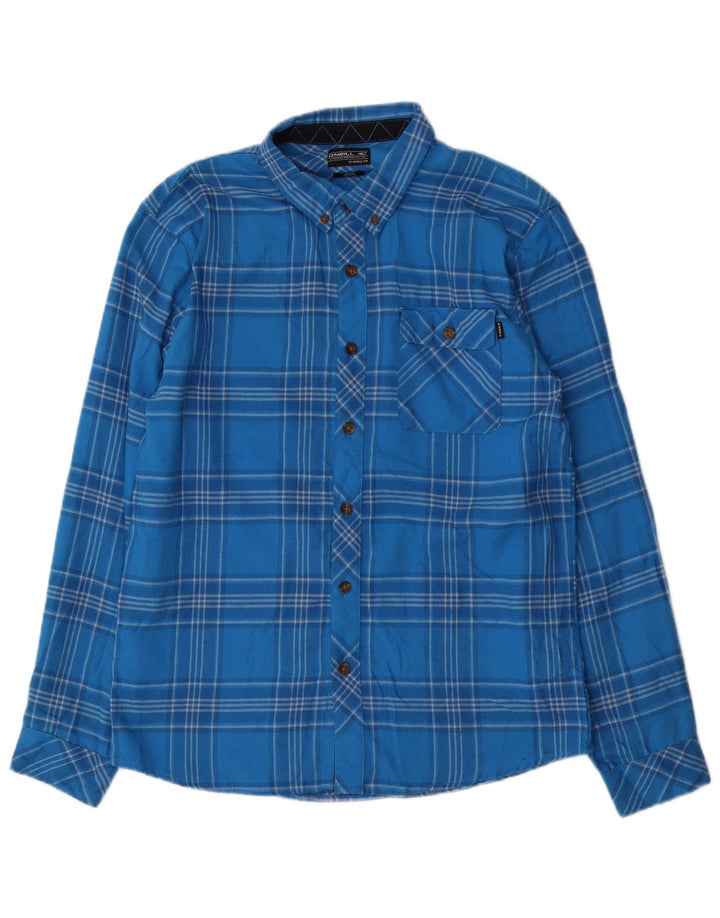 O'Neill Herre Classic Fit Flanelskjorte Medium Blue Ternet Bomuld