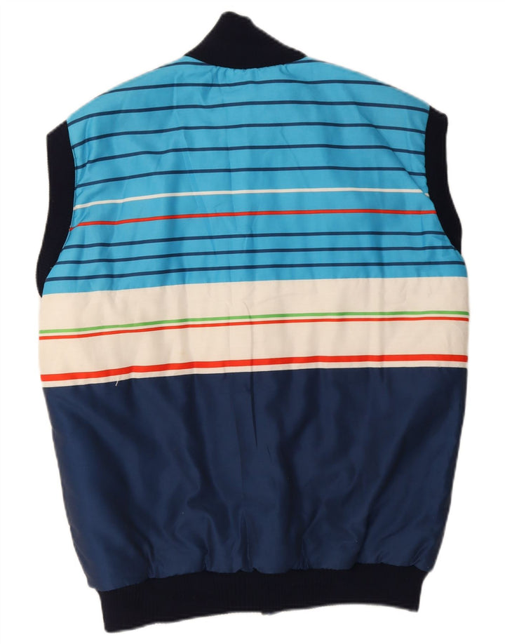 Azzurra Herre Polstret Gilet UK 40 Large Navy Blue Colourblock Polyester