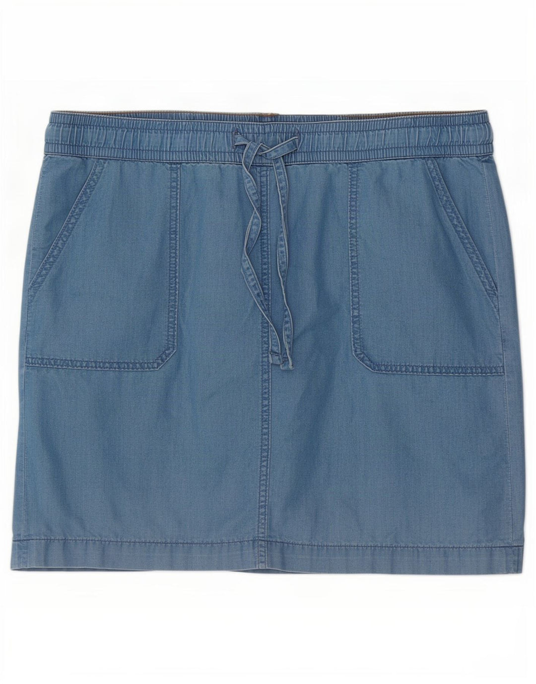 Tommy Hilfiger Dame Mini-nederdel US 12 Large W36 Blue Cotton