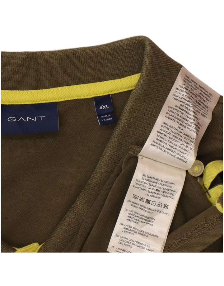 Gant Polo Shirt til mænd 4XL Khaki Bomuld