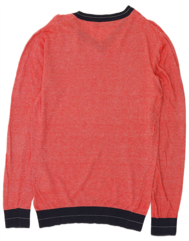 Zara Herre V-hals sweater Stor Rød Colourblock Viscose