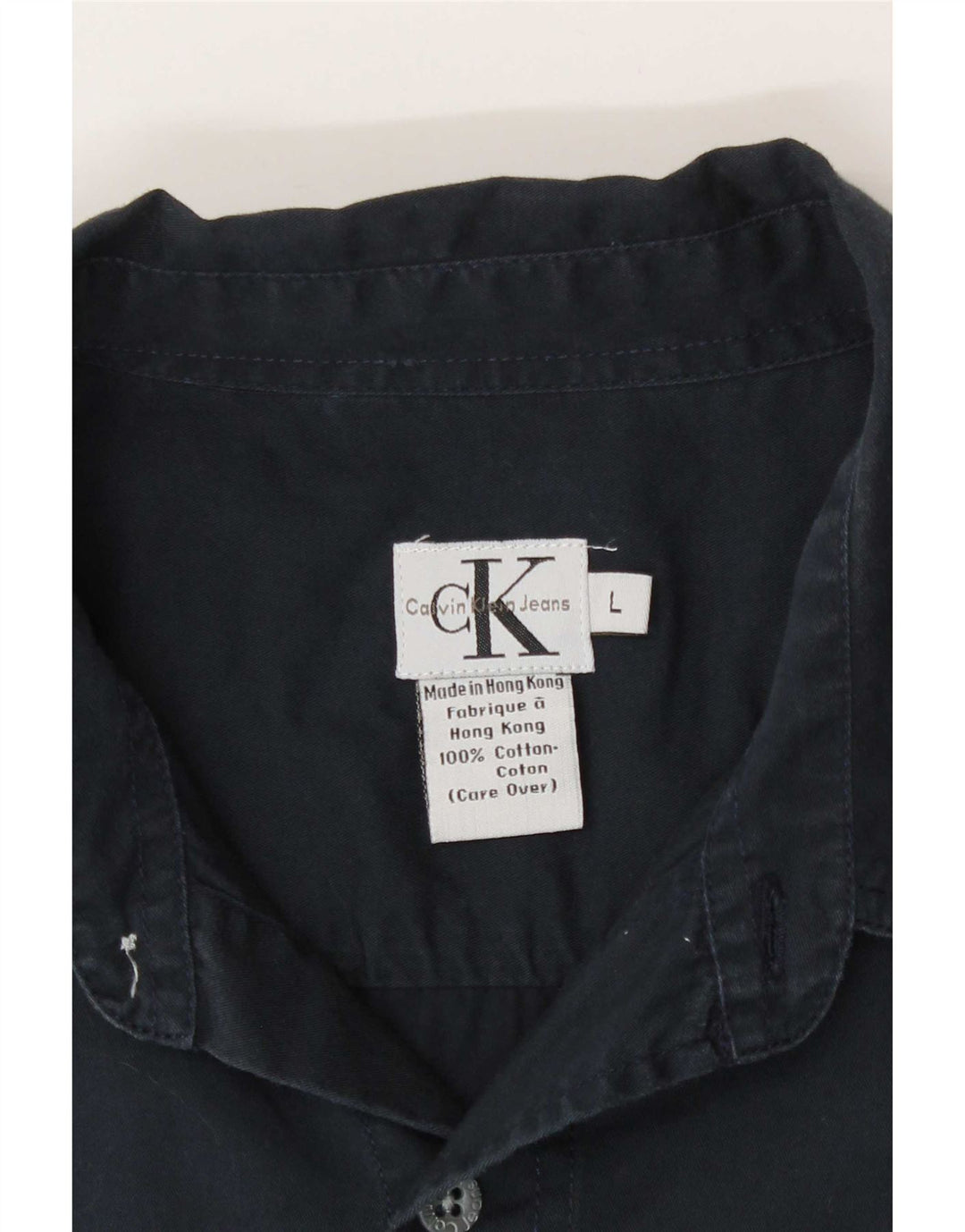 Calvin Klein Jeans Herreskjorte Stor marineblå bomuld