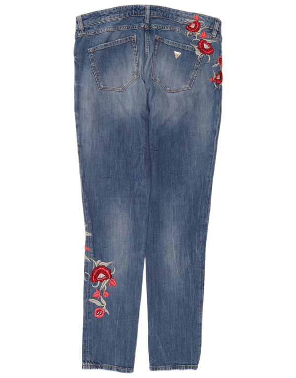 Guess Dame Starlet Grafisk Skinny Jeans med lav talje W30 L31 Blue Floral