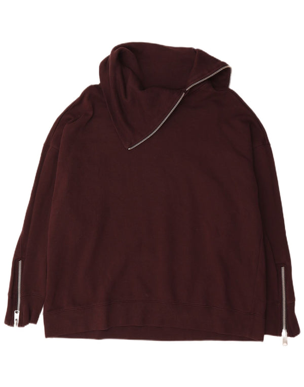 All Saints Dame Oversized Sweatshirt Jumper UK 14 Medium Burgundy
