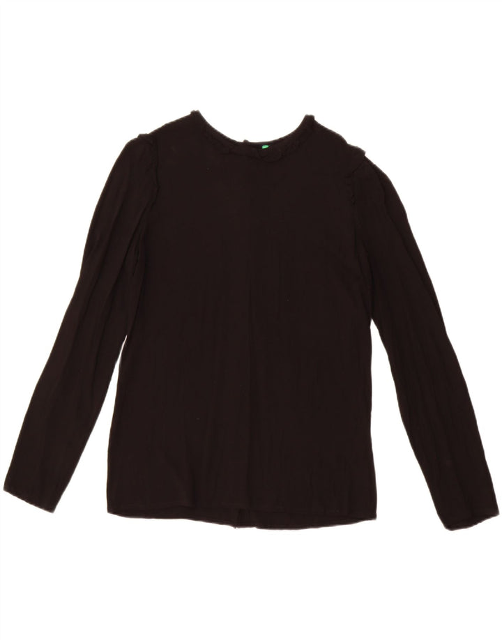 Benetton Dameskjortebluse UK 12 Medium Sort