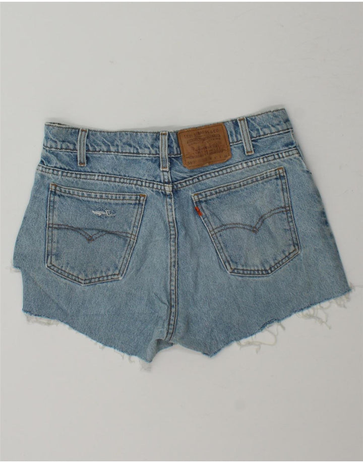 LEVI'S Womens 550 Distressed Relaxed Fit Denim Shorts W32 Large  Blue Vintage Levi's and Second-Hand Levi's from Messina Hembry 
