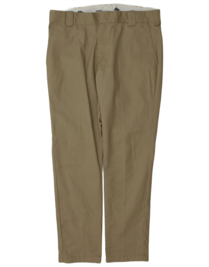 Dickies Herre Slim Fit Chino Bukser W34 L32 Khaki Polyester