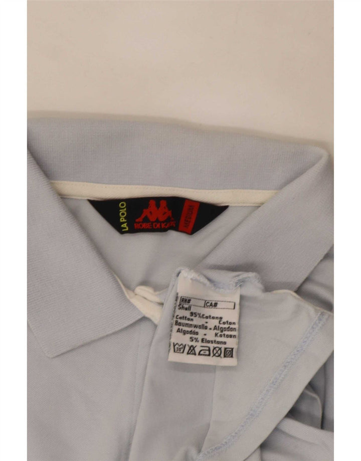 Kappa Dame Polo Shirt UK 12 Medium Blue Cotton