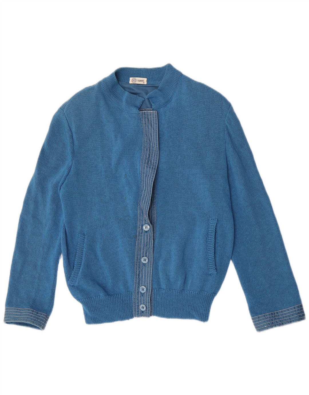 Vintage dame cardigan sweater IT 44 Medium Blue Wool