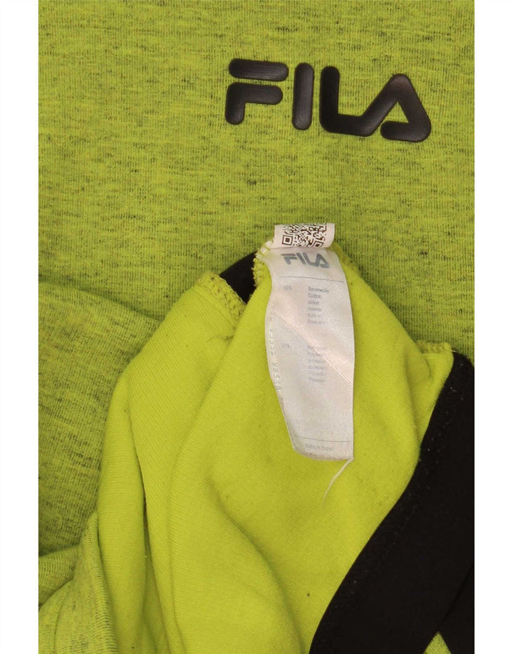 Fila Herre Sweatshirt Jumper XL Grøn Colourblock Bomuld