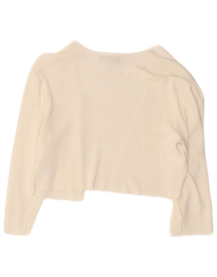 Phase Eight Dame 3/4 ærmet åben Bolero Jumper UK 14 Medium Off White