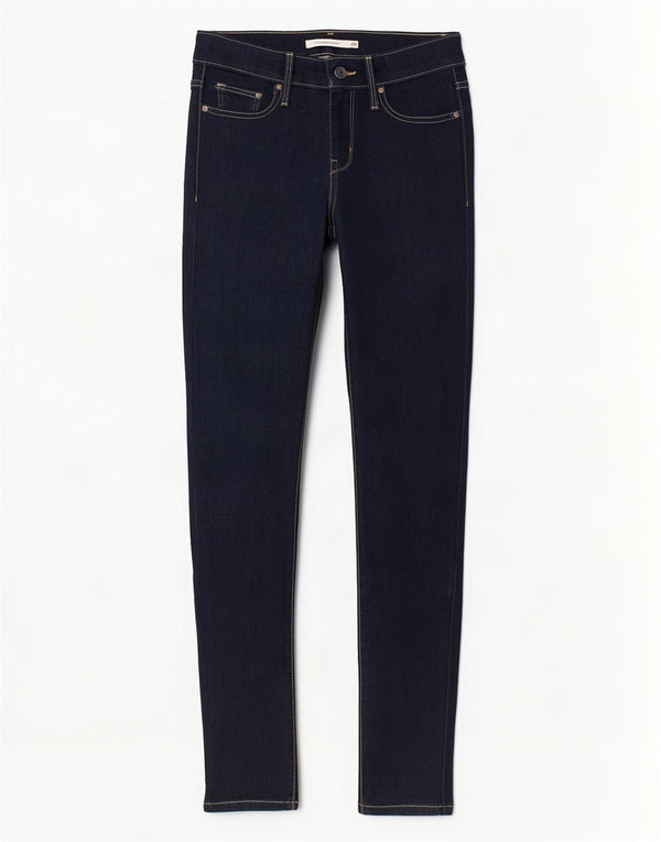 Levi's Dame Slankende Skinny Jeans W25 L32 Marineblå Bomuld